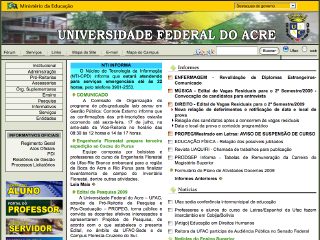 Thumbnail do site UFAC - Universidade do Estado do Acre
