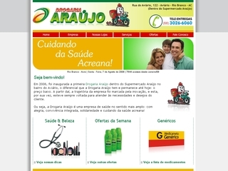 Thumbnail do site Drogaria Araújo