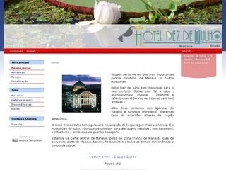 Thumbnail do site Hotel Dez de Julho