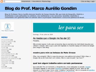 Thumbnail do site Blog do Prof. Marco Aurlio Gondim