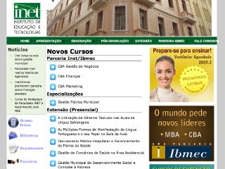 Thumbnail do site Inet - Instituto de educao e Tecnologias
