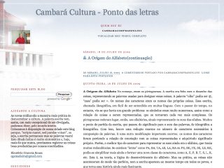 Thumbnail do site Cambar Cultura - Ponto das Letras