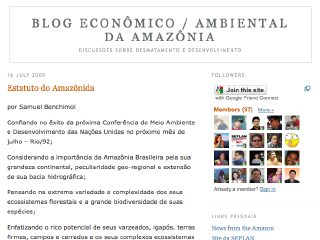 Thumbnail do site Blog Econmico / Ambiental da Amaznia